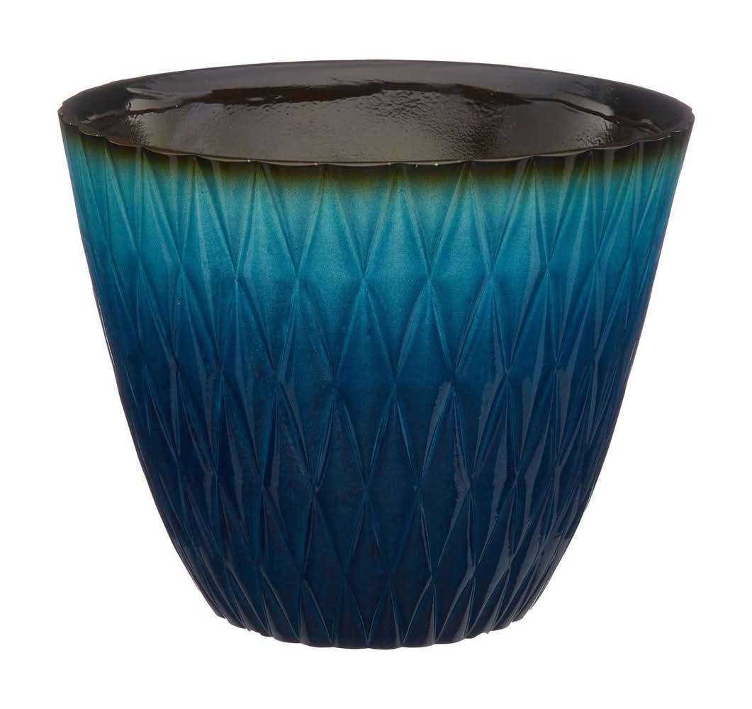 TrueLiving Tuft Ombre Glazed Planter, 8 in, Assorted