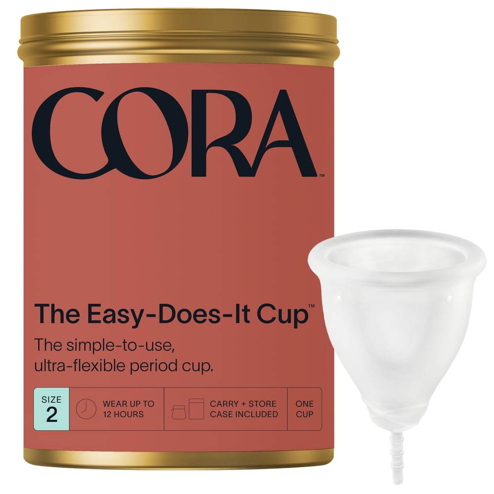 CORA The Easy-Does-It Cup, Medical Grade Silicone, Size 2