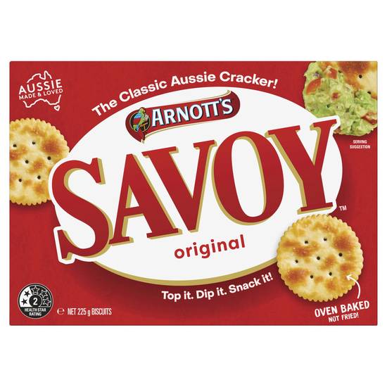 Arnott's Savoy Original Cracker Biscuits 225g