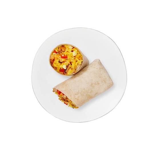 Roasted Chicken & Golden Rice Burrito