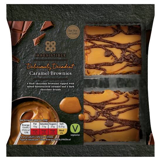 Co-op Butterscotch Flavour Irresistible Caramel Brownies