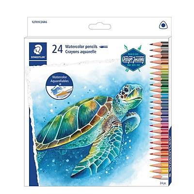 Staedtler Triangular Watercolor Pencils, Assorted (24 ct)