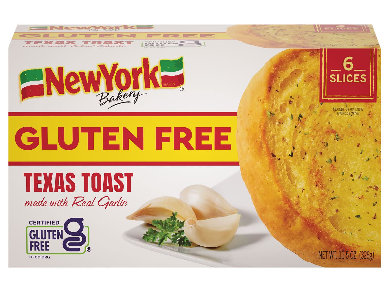 New York Bakery Texas Toast Slices, Real Garlic (11.5 oz, 6 ct)