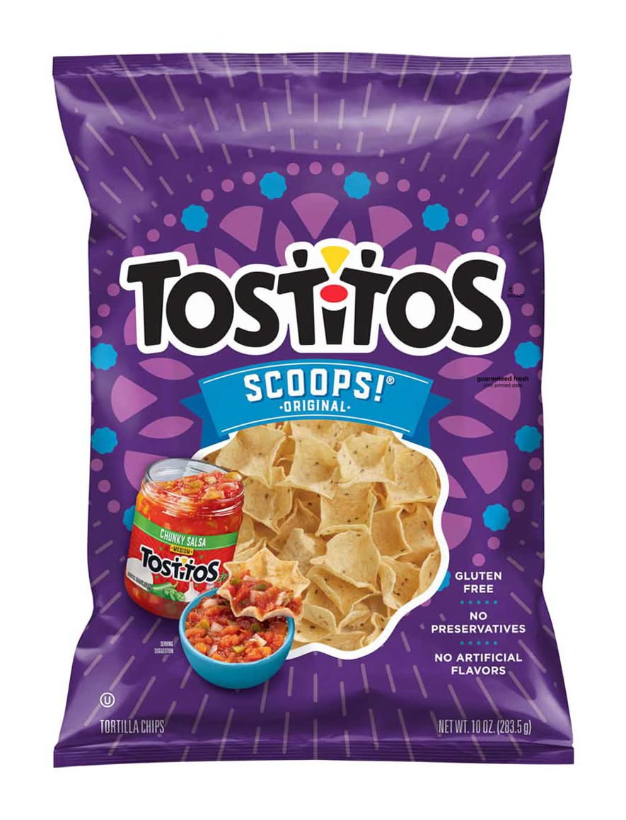 Tostitos Scoops Tortilla Chips Original 10 Oz