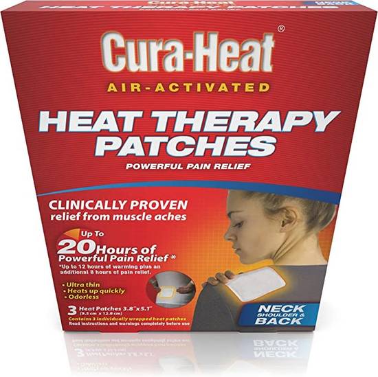CuraHeat Back Shoulder Therapeutic Heat Pack - 3 ct