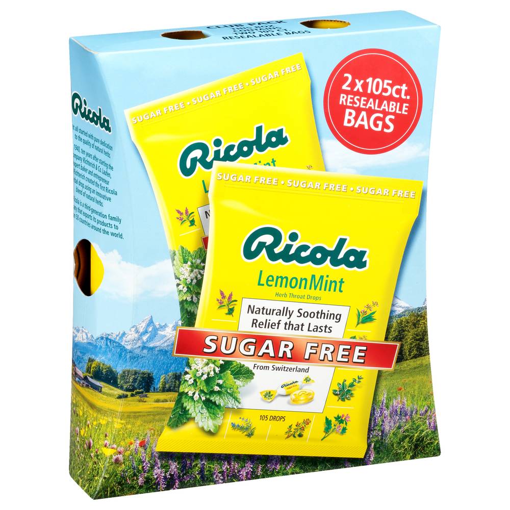 Ricola Sugar Free Lemonmint Herb Throat Drops