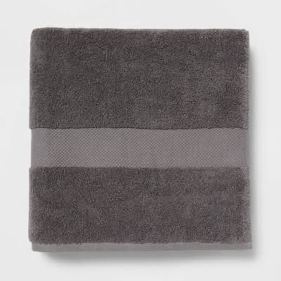 Threshold Performance Plus Oversized Bath Towel, Dark Gray