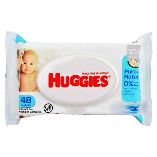 HUGGIES TOALL HUM PURO-NATURAL *48