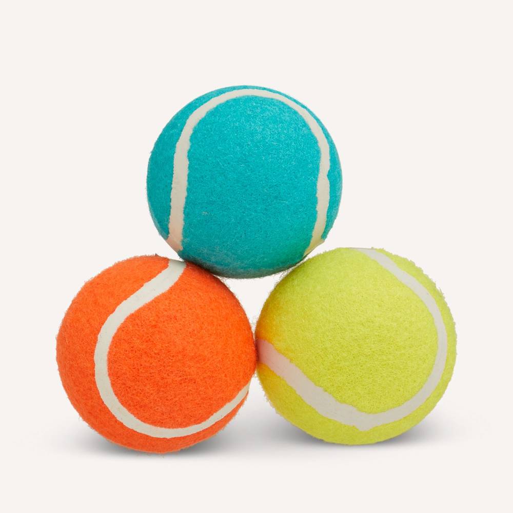 Joyhound Game On Colorful Tennis Ball Dog Toy - 3 Pack (Color: Multi Color, Size: 2.5 In)