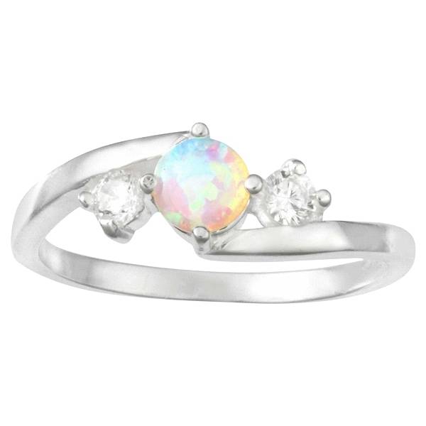 Marsala Opal and CZ Ring