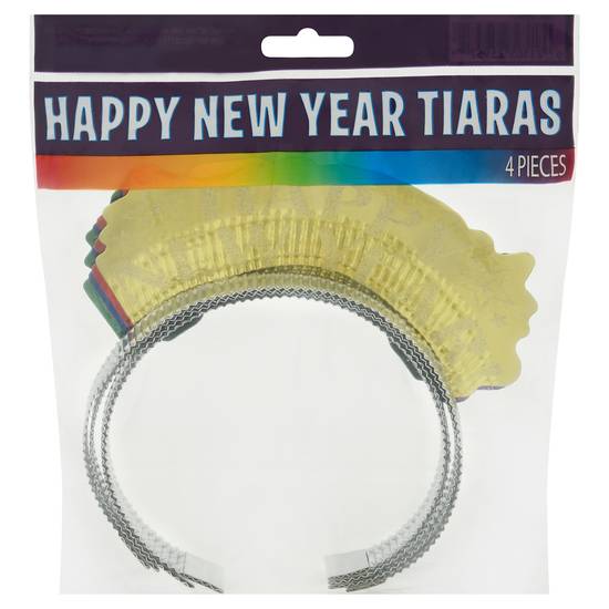 Amscan Happy New Year Tiaras (4 ct)