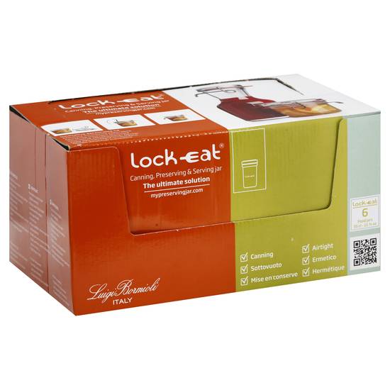 Luigi Bormioli Lock Eat Juice Jars - 6 jars