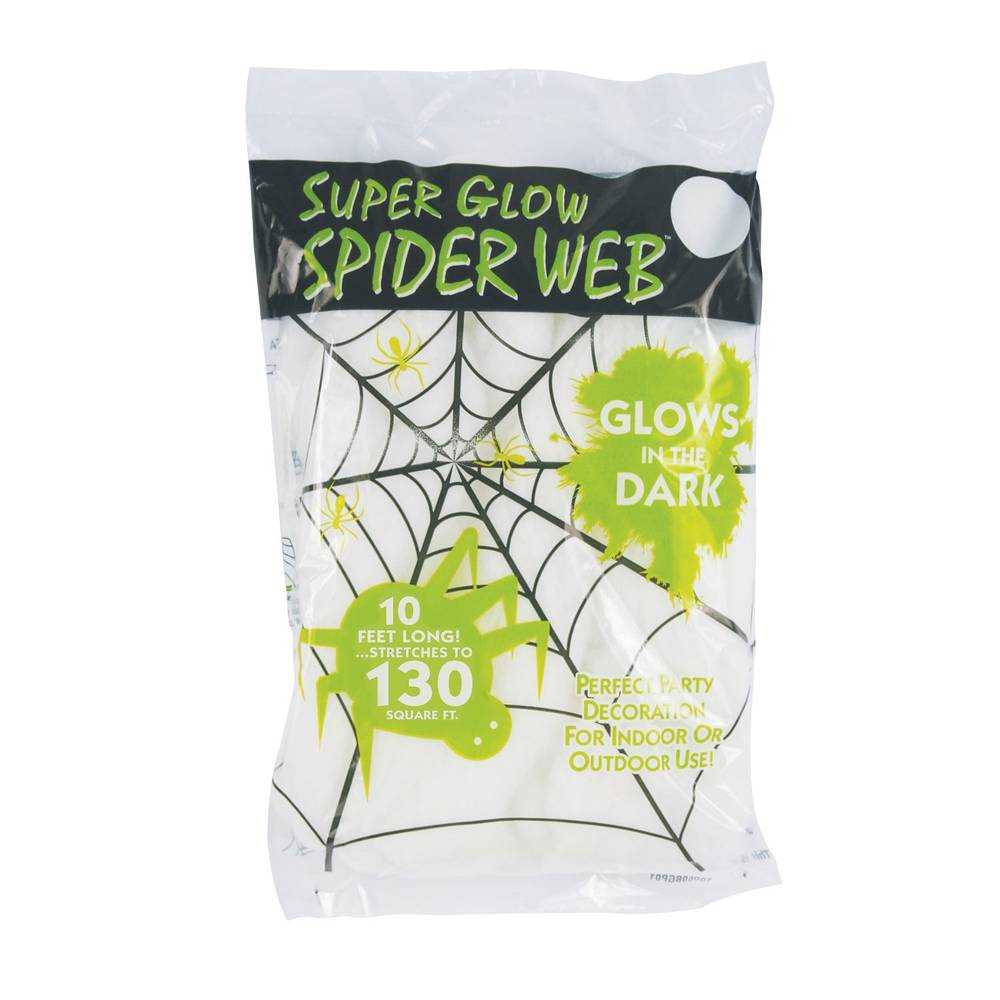 Fun World Super Glow Spider Web, 10 Ft