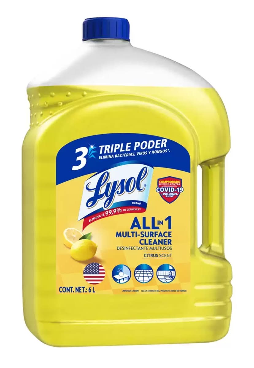 Lysol · Desinfectante multiusos de triple poder, cítrico (6 L)