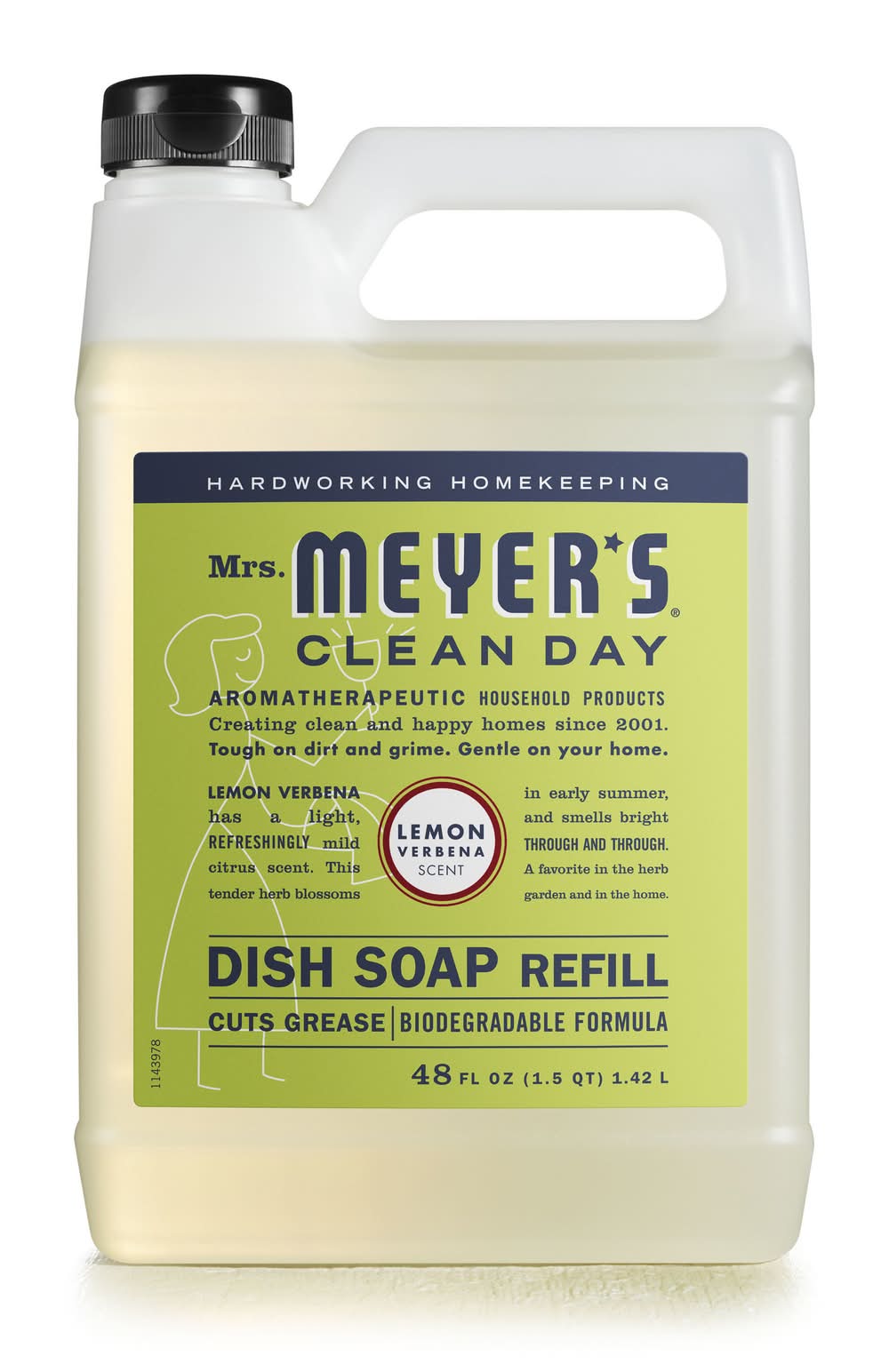 Mrs. Meyer's Clean Day Refill Lemon Verbena Dish Soap (48 fl oz)