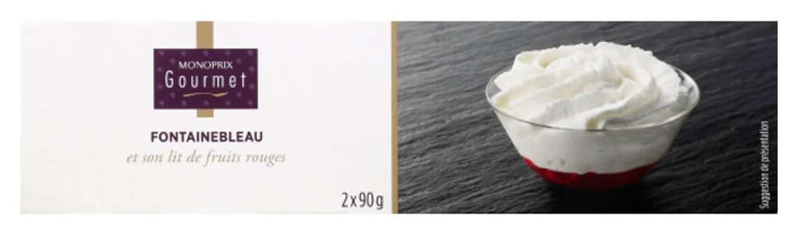 Monoprix Gourmet - Dessert fontainebleau, fruit rouge (2)