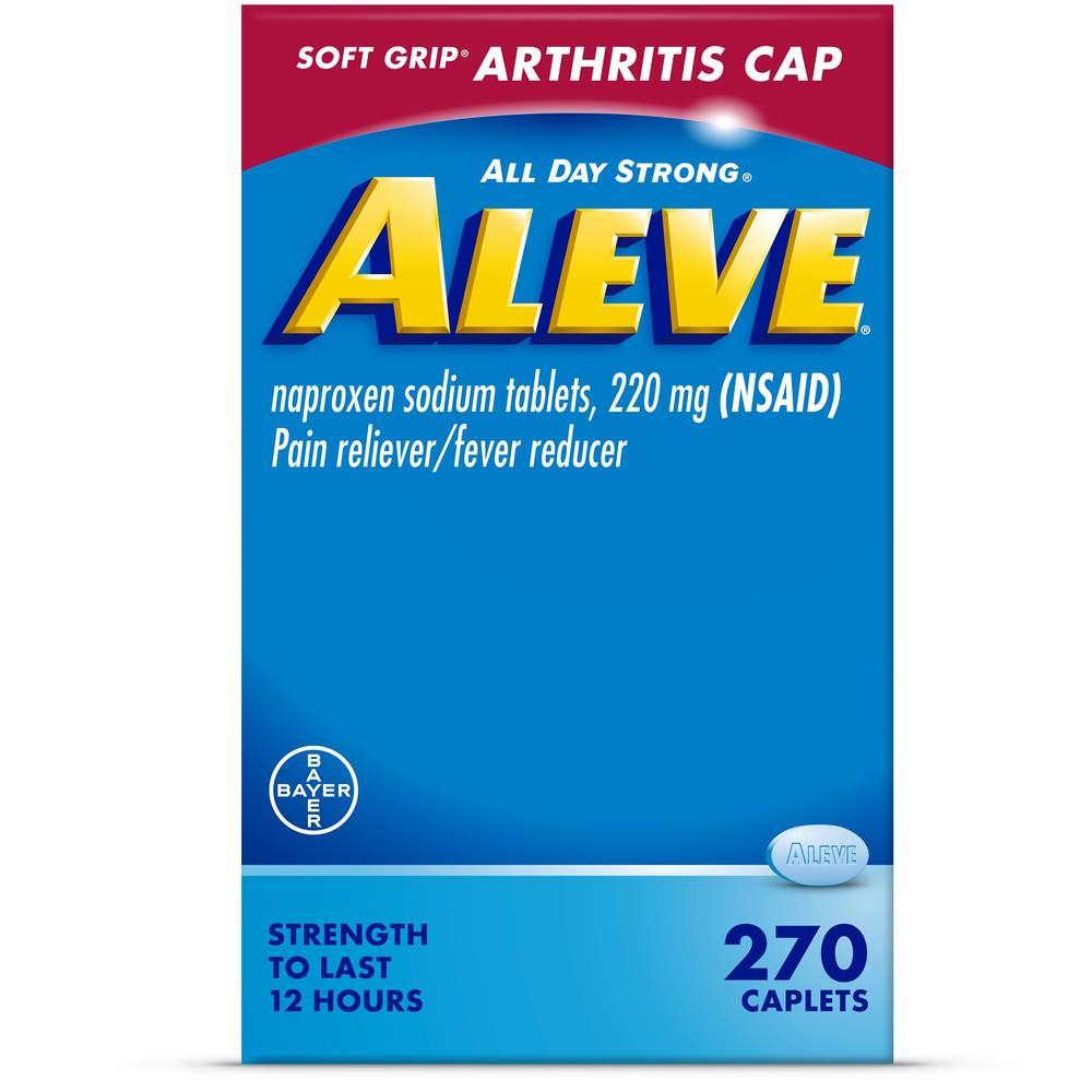 Aleve Soft Grip Arthritis Cap Naproxen Sodium Caplets, 270 CT