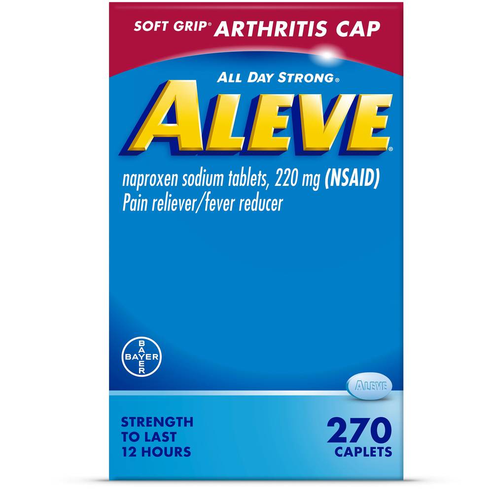 Aleve Soft Grip Arthritis Cap Naproxen Sodium Caplets, 270 Ct