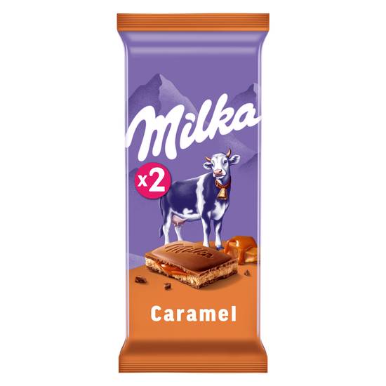 Milka - Chocolat au lait fourré à la crème (caramel)