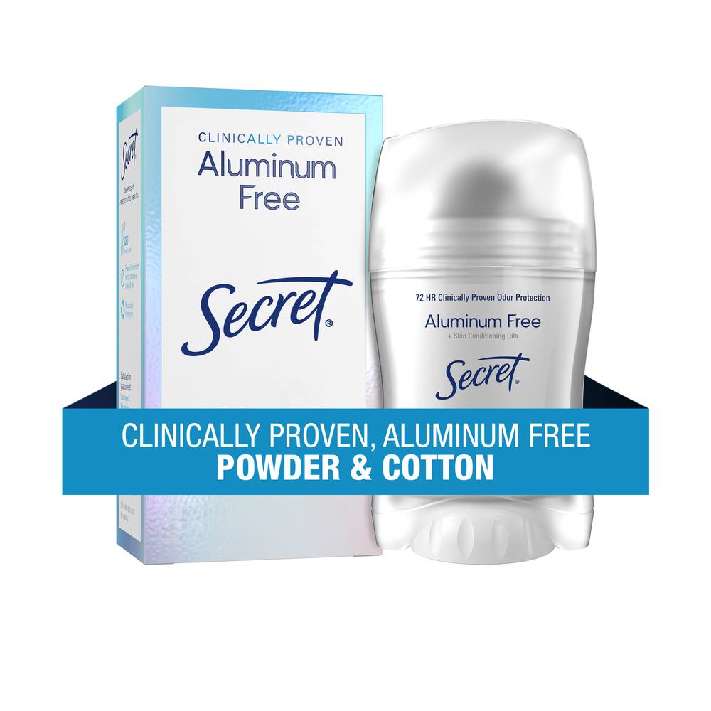 Secret Aluminum Free Solid Dry Deodorant (powder & cotton)