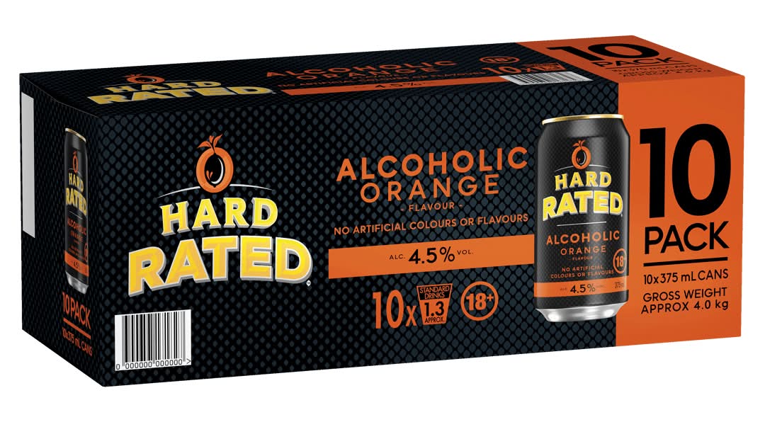 Hard Rated Orange Cans 10x375mL