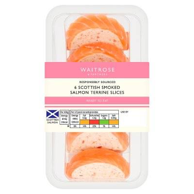 Waitrose & Partners 6 Scottish Smoked Salmon Terrine Slices (110g)