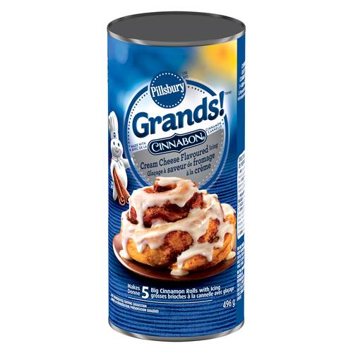 Pillsbury Grands! Cinnamon Rolls With Flavored Icing, Cream Cheese (496 g, 5 ct)