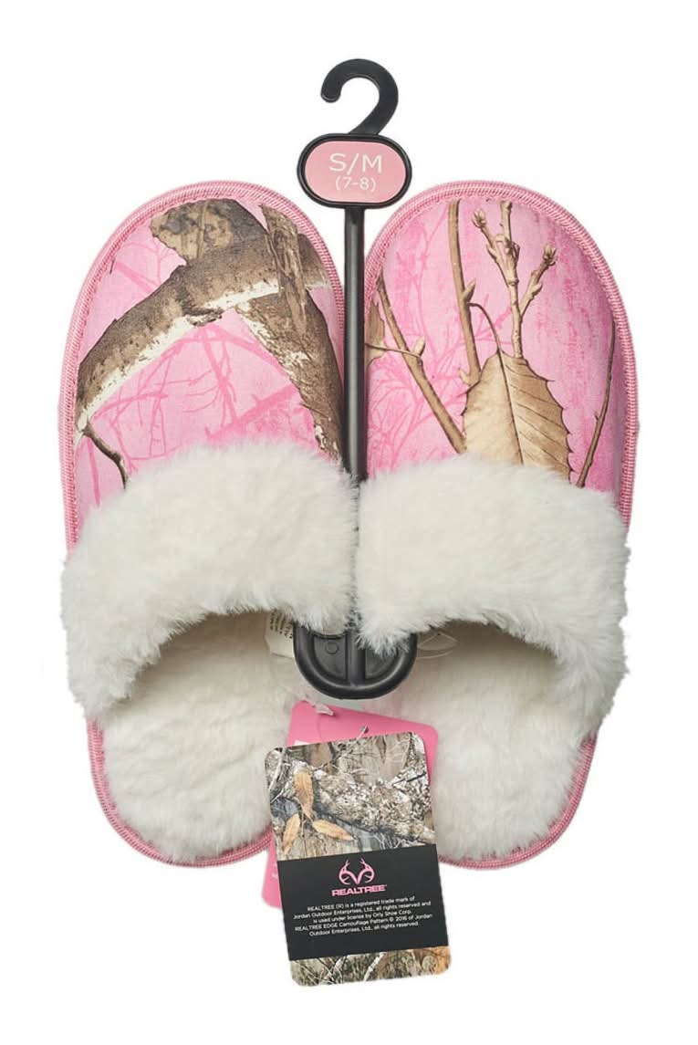 Realtree Ladies' Slipper S/M (7-8) Pink Camo