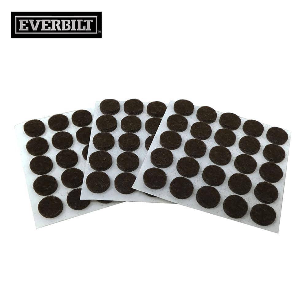 Everbilt 3/8 In Brown Round Medium Duty Self-Adhesive Felt Pads (75-Pack)