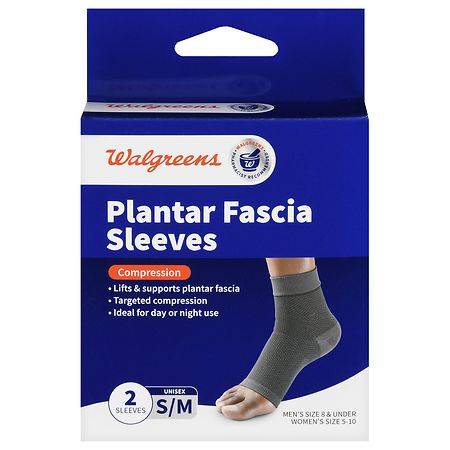 Walgreens Women's Size 5-10 Small/Medium Plantar Fascia Sleeves