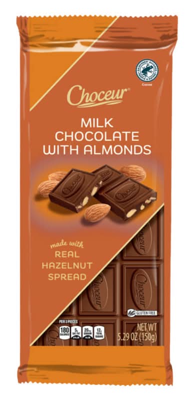 Choceur Milk Chocolate Bar, Almonds (5.29 oz)