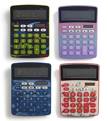 Pep Rally Battery Solar Powered Basic Calculator (4 ct) (assorted)