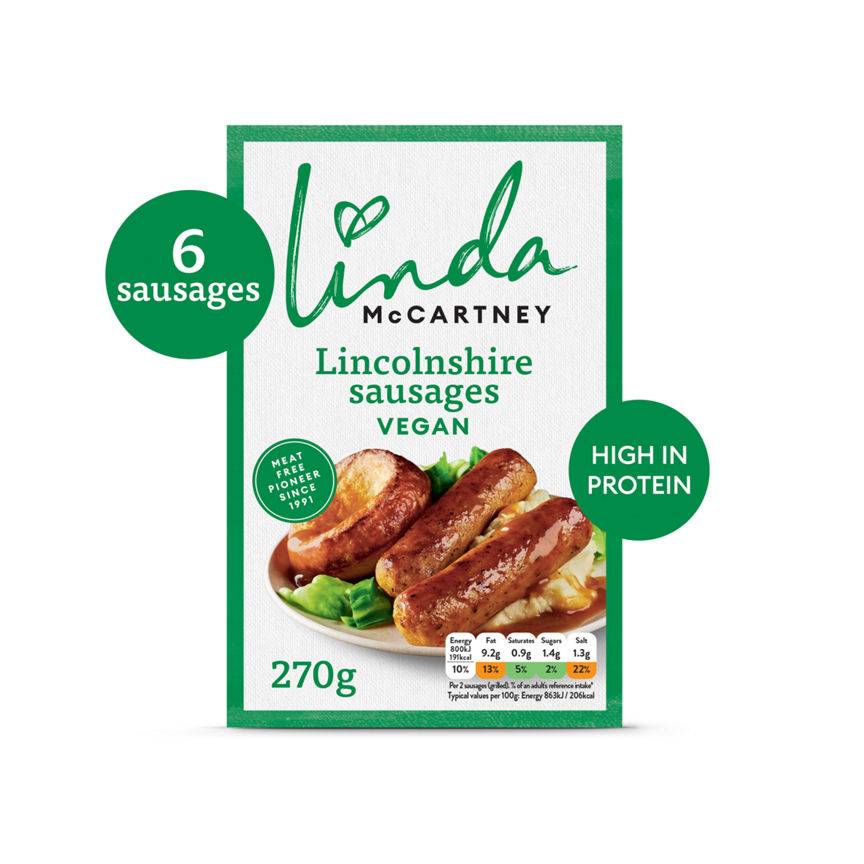 Linda McCartney's Vegetarian Lincolnshire Sausages (6 pack)