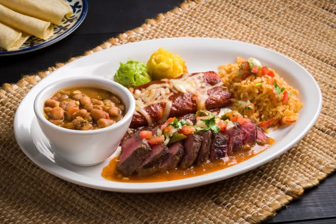 CARNE ASADA AND CHEESE ENCHILADA
