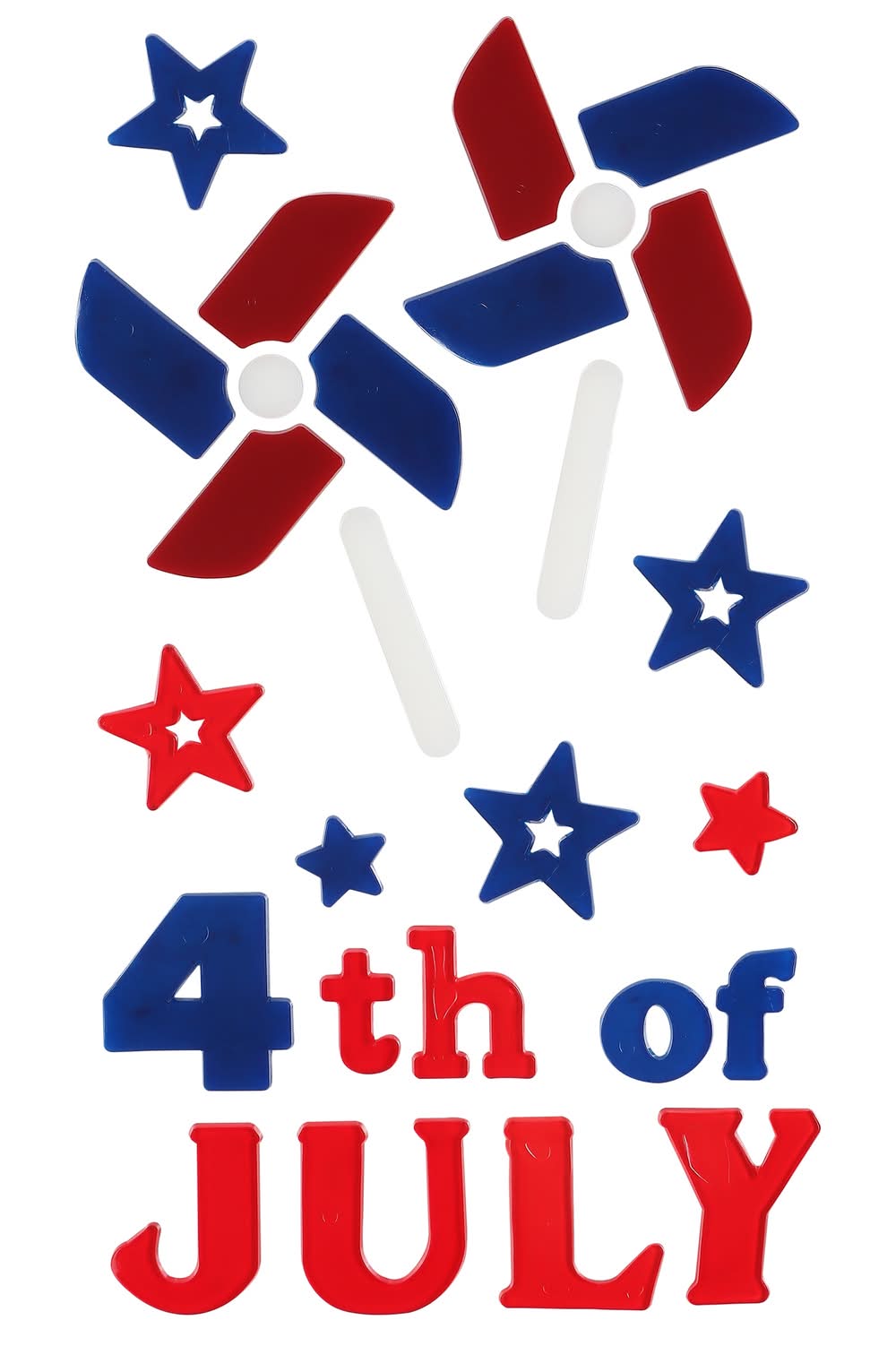 Holiday Living Gel Indoor Window cling Patriotic 4th of July Decor