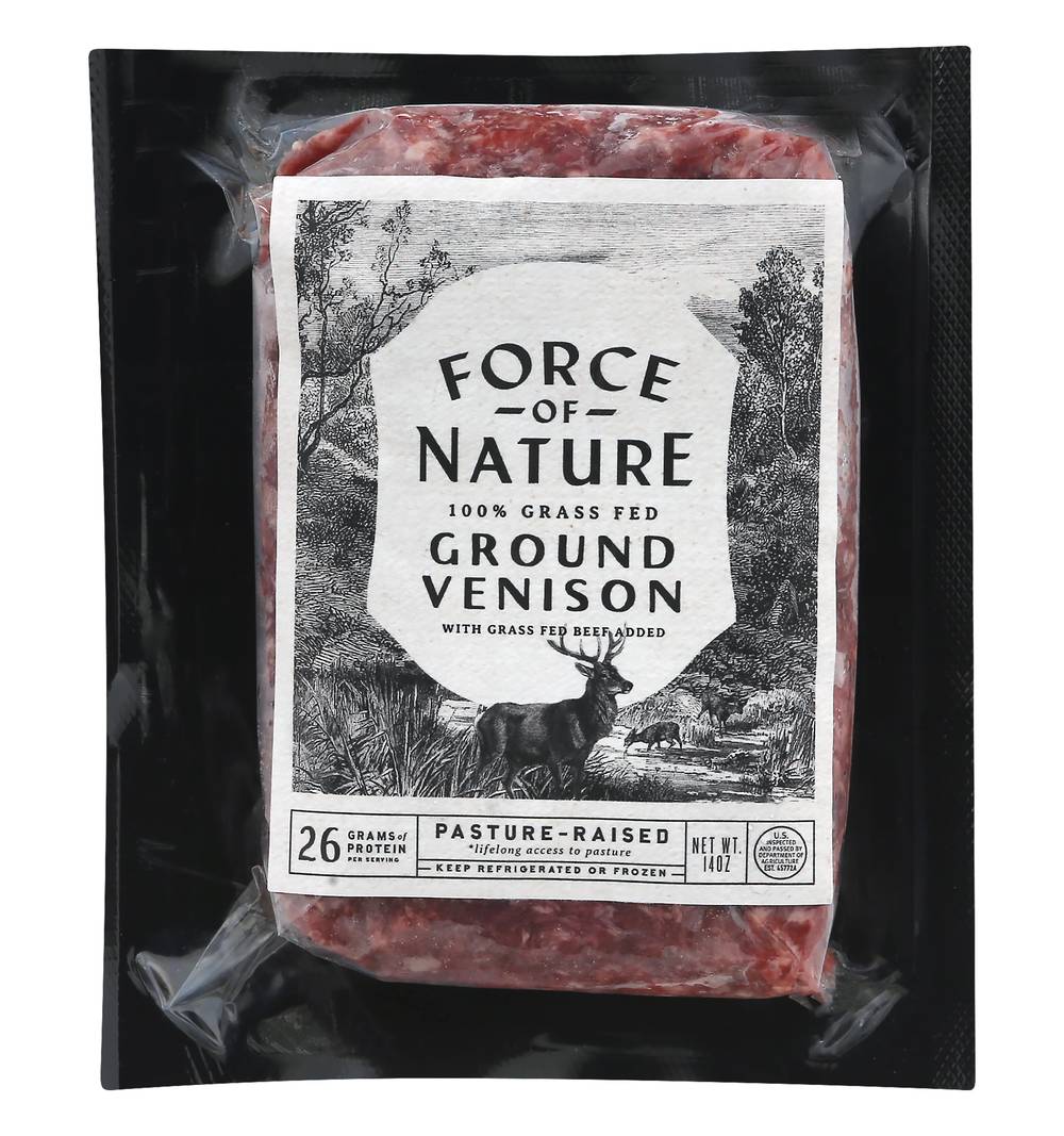 Force of Nature Meats 100% Grass Fed Ground Venison (14 oz)