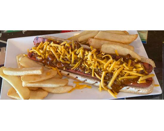Order Chili & Cheese Lindogger food online from Lindburgers store, Jupiter on bringmethat.com