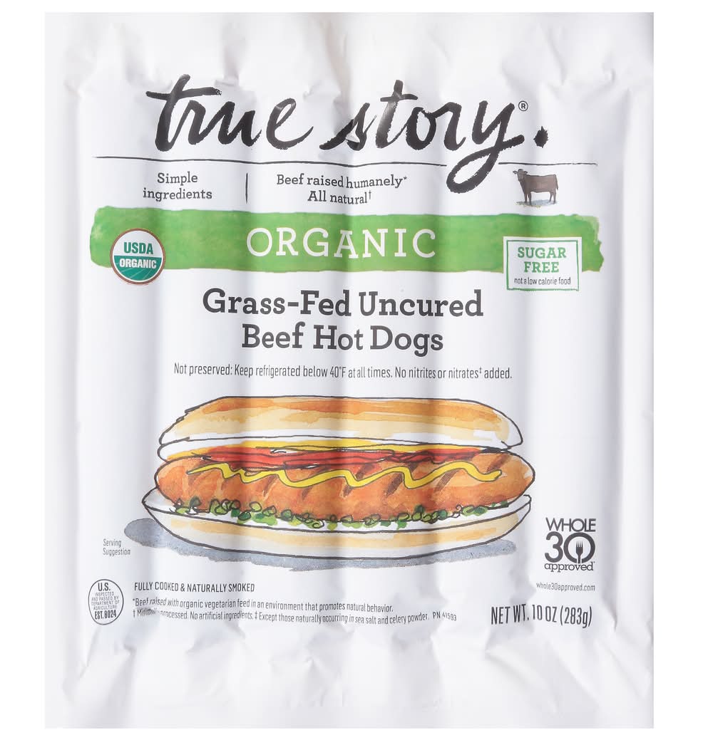 True Story Original Grass-Fed Uncured Beef Hot Dogs