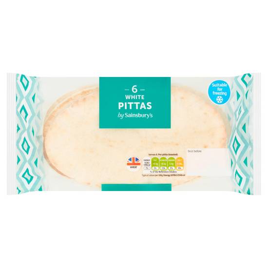 Sainsbury's White Pittas x6