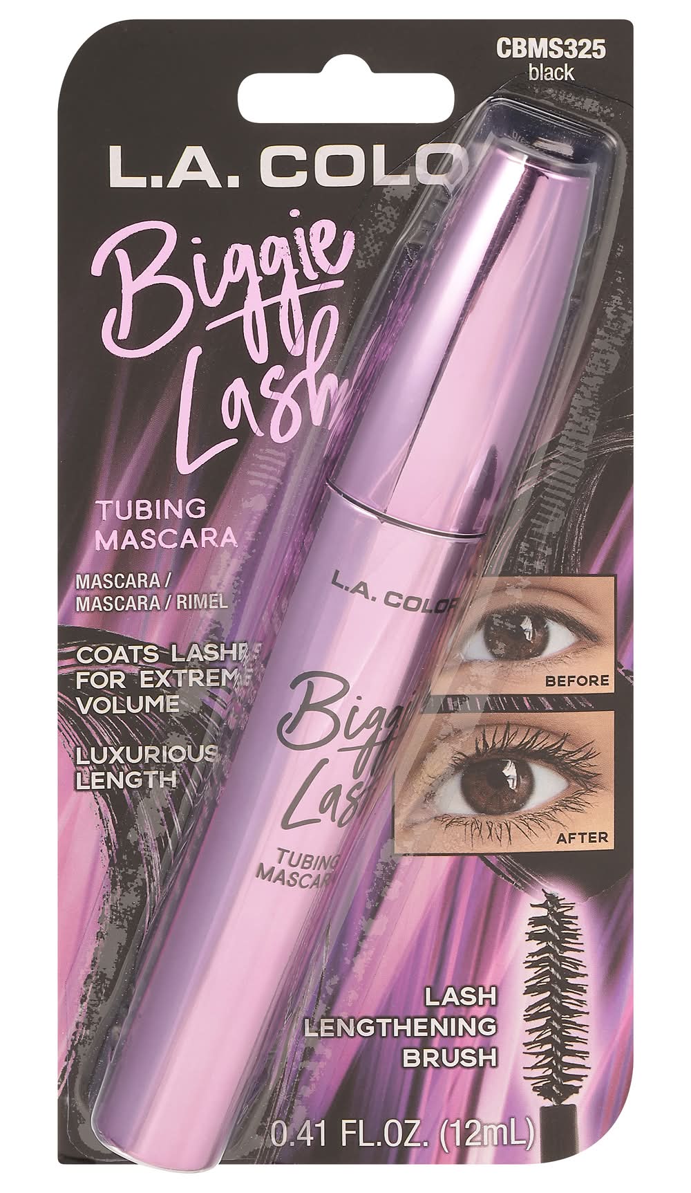 L.A. Colors Biggie Lash Black Tubing Mascara (0.41 fl oz)