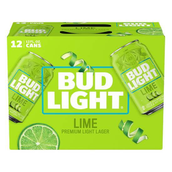 Bud Light Premium Lager Beer (12 ct, 12 fl oz) (lime )