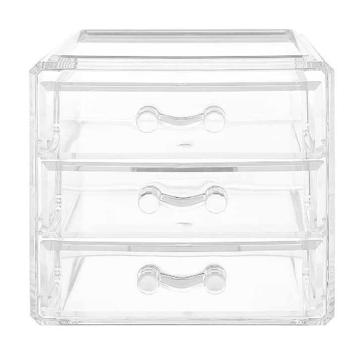 Miniso · Gabinete de plástico transparente con 3 cajones (900 g)