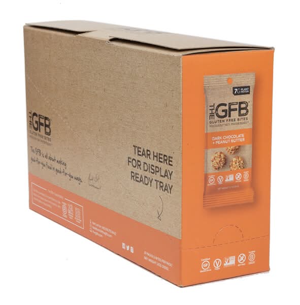 The GFB Snack Bars Bites, Dark Chocolate-Peanut Butter (12 oz, 10 ct)