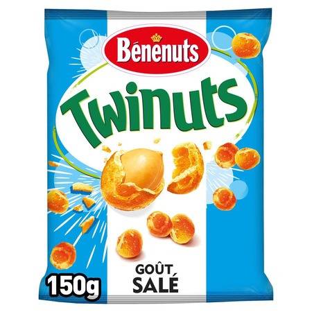 Cacahuètes Twinuts goût salé BENENUTS - le sachet de 150 g