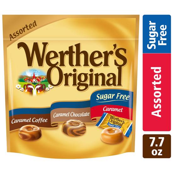 Werther's Sugar Free Assorted Hard Caramel Candies, 7.7 oz