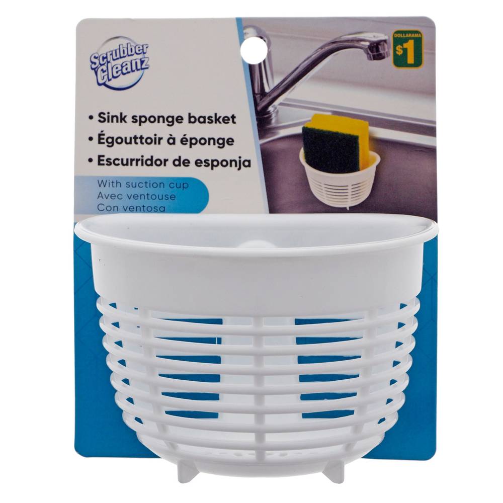 Plastic Sink Sponge Basket W/Suction Cup
