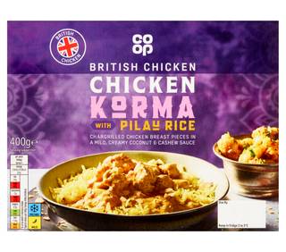 Co-op Chicken Korma & Pilau Rice 400g