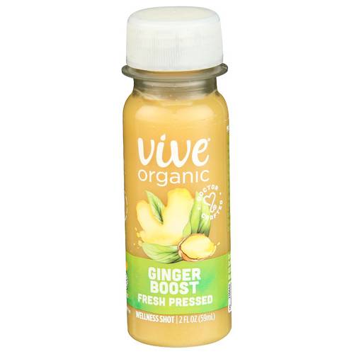 Vive Organic Organic Ginger Fresh Pressed Pure Boost Wellness Shot