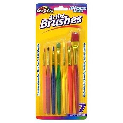 Cra-Z-Art Assorted Colors All-Purpose Artist Brush Set Brushes (7 ct)