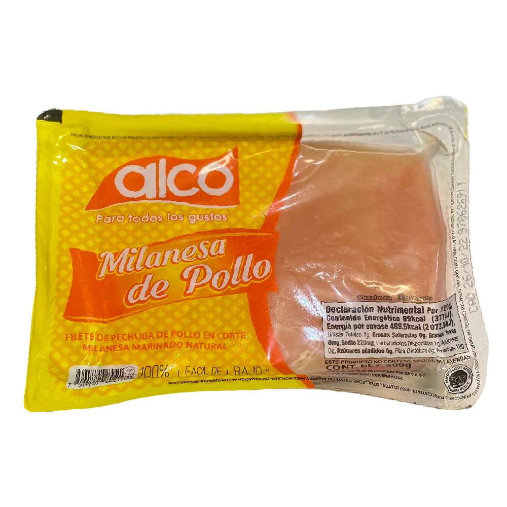 Alco · Milanesa de pollo marinada natural (500 g)